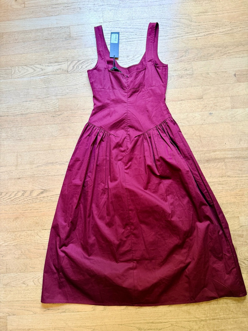 Lioness Burgundy Scoop-Neck Midi Dress NWT - Picture 8 of 11